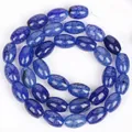 Macro detail of blue dragon vein agate barrel beads for DIY bracelet jewelry making - 8x12mm Approx 31 Pieces / Blue Dragon Vein Agate