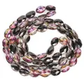 Faceted oval iridescent and black crystal beads 8x11mm for DIY jewelry projects - 56 Pieces / Iridescent Black