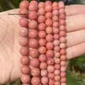 Natural rose red chalcedony stone beads for DIY jewelry making, SKU variant showcase - 10mm (Approx 37pcs) / Grass Flower Stone Rose Red