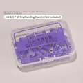 Purple 240 grit mini sanding bands for nail drills, 50 piece set - 240 Grit (50 Pieces) / Purple