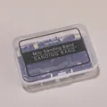 Professional 120 grit black mini nail sanding bands 50pcs in a clear plastic storage box - 120 Grit (50 Pieces) / Black