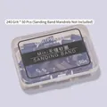 Professional 240 grit black mini nail sanding bands for manicure 50 piece set box - 240 Grit (50 Pieces) / Black