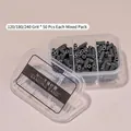 Professional black nail sanding bands set with 120, 180, and 240 grit for manicure drills - 120/180/240 Grit Mixed (150 Pieces) / Black