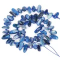 Detalle de cuentas de piedra natural de cianita azul irregular para creación de joyería - 1 Tira (10-30mm) / Cristal azul oscuro