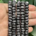 Natuurlijke zwarte flitssteen kralen voor het maken van DIY-sieraden en armbanden thuis - 5x8mm / Zwarte Flash Abacus Kralen