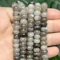 Natuurlijke grijze labradoriet stenen abacus kralen voor DIY sieraden maken en armbanden - 5x8mm / Labradoriet Abacus Kraal