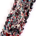 Close-up detail of vibrant camouflage butterfly-shaped turquoise beads for DIY crafts - Butterfly / 13x15mm / Dark Camouflage