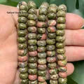 Natuursteen unakite rondelle kralen voor doe-het-zelf sieraden accessoires - 5x8mm / Unakiet Abacus Kraal
