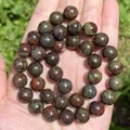 Perle rotonde in diaspro sangue di drago naturale per la creazione di gioielli fai-da-te - 4mm (84-90 pezzi) / Diaspro Sangue di Drago