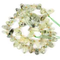 Cuentas de piedra de prehnita verde claro irregulares para joyería DIY - 1 Tira (10-30mm) / Prehnita