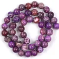 Natural purple imperial stone round loose beads for DIY handmade jewelry accessories - 58-60 Pieces/Pack / 6mm / Purple Imperial Stone