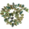 Cuentas de piedra natural verde irregular 10-30mm para la creación de joyas artesanales - 1 Tira (10-30mm) / Jade Canadiense