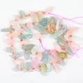 Cuentas irregulares de aguamarina y cuarzo rosa naturales para joyería artesanal - 1 Pieza / Morganita