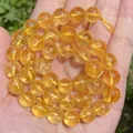 Perline tonde in quarzo citrino naturale di alta qualità per braccialetti e gioielli DIY - 4mm (84-90 pezzi) / Citrino