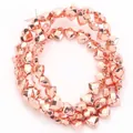 Faceted rose gold heart hematite loose beads for DIY jewelry making and crafting - Faceted Heart Shape (HT0206) / 6mm (Approx. 63 Pcs) / Rose Gold