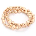 Brushed metallic gold faceted heart hematite beads for DIY jewelry making crafts - Faceted Heart Shape (HT0206) / 6mm (Approx. 63 Pcs) / Matte KC Gold