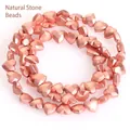 Faceted rose gold heart-shaped hematite beads for DIY jewelry making projects. - Faceted Heart Shape (HT0206) / 6mm (Approx. 63 Pcs) / Matte Rose Gold