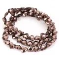 Heart-shaped faceted metallic hematite loose beads for DIY jewelry making accessories - Faceted Heart Shape (HT0206) / 6mm (Approx. 63 Pcs) / Yellowish Mineral
