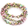 High-quality iridescent faceted heart hematite beads for DIY jewelry making accessories - Faceted Heart Shape (HT0206) / 6mm (Approx. 63 Pcs) / Vacuum New Green
