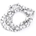 Faceted heart-shaped hematite loose beads in silver-grey finish for DIY jewelry crafts. - Faceted Heart Shape (HT0206) / 6mm (Approx. 63 Pcs) / Vacuum Silver