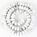Weiße Marmor 5x8mm Naturstein Abstandsperlen für die DIY Schmuckherstellung - 5x8mm (Ca. 70 Perlen) / Natürlicher Weißer Türkis (#40)