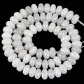 Hochwertige natürliche weiße Steinperlen 5x8mm für die DIY handgemachte Schmuckherstellung - 5x8mm (Ca. 70 Perlen) / Weißer Marmor (#43)