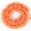 Natürliche orangefarbene Steinperlen 5x8mm Abakusform lose Abstandsperlen für DIY - 5x8mm (Ca. 70 Perlen) / Orangefarbene Jade (#29)