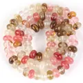 5x8mm Natursteinperlen in verschiedenen Farben für DIY Schmuckherstellung und Basteln - 5x8mm (Ca. 70 Perlen) / Wassermelonenhaut (#21)