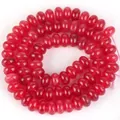 5x8mm Rote kaiserstein rondelle perlen für die schmuckherstellung - 5x8mm (Ca. 70 Perlen) / Transparentes tiefrotes Muster (#23)