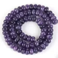 Natürliche lila Amethyst Rondelle Perlen 5x8mm für DIY-Schmuckherstellung Zubehör - 5x8mm Abakus-Perlen (ca. 70 Stück) / Massive Violette Jade (#53)