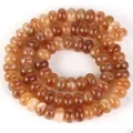 Hochwertige 5x8mm orange Natursteinperlen Rondelle für die DIY-Schmuckherstellung - 5x8mm (Ca. 70 Perlen) / Stil 5 (Orangebraun)