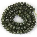 5x8mm natürliche grüne Stein-Abstandshalterperlen für die DIY-Schmuckherstellung Zubehör - 5x8mm (Ca. 70 Perlen) / Olivenkristall Jade (Dunkelgrün)