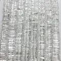 Macro view showing the texture and transparency of rectangular white crystal beads - White Crystal Long Irregular Style (不规则白水晶) / Approx 115 Pieces/Pack / Clear