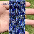 Natürliche facettierte 3x4mm blaue Lapislazuli Steinperlen für DIY-Schmuck und Basteln - 3x4mm (Ca. 105 Stück/Strang) / Lapislazuli