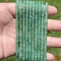 Facettierte 3x4mm grüne Chalcedon-Perlen für die DIY-Schmuckherstellung Zubehör - 3x4mm (Ca. 105 Stück/Strang) / Grüner Aventurin