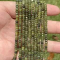 Hochwertige facettierte 3x4mm olivgrüne Natursteinperlen für DIY-Schmuckherstellung - 3x4mm (Ca. 105 Stück/Strang) / Chinajade