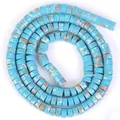 Turquoise blue 4x2mm natural stone emperor stone disc spacer beads for DIY jewelry making - 4x2mm (Approx. 150 Pcs/Strand) / Synthetic Lake Blue Turquoise