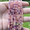 Facettierte 3x4mm Amethyst- und Chalzedon-Natursteinperlen für DIY-Schmuckherstellung - 3x4mm Facettierte Rondelle (ca. 105 Stück/Strang) / Super Seven
