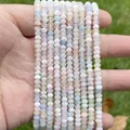 3x4mm facettierte mehrfarbige Chalcedon und Achat Natursteinperlen für DIY-Schmuck - 3x4mm (Ca. 105 Stück/Strang) / Morganit