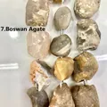 Close-up detail of natural irregular Botswana Agate raw stone beads for DIY jewelry - Botswana Agate (7) / 15 Pieces/Pack