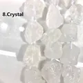 Detailed view of natural irregular raw clear quartz stone beads for DIY jewelry making - Clear Quartz (8) / 15 Pieces/Pack