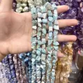 Cuentas de piedra natural de amazonita azul-verde irregular para joyería hecha a mano - 1 Hilo (Aprox. 40cm) / Amazonita