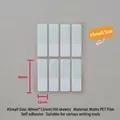 Detailed view of 40x12mm semi-transparent white index tabs showing matte PET texture - Small (160 Sheets)