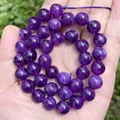 Perle rotonde in ametista viola naturale per la creazione di gioielli e artigianato - 6mm (56-61 pezzi) / Viola