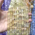 Dettaglio di perline in pietra naturale da 8x12mm per gioielli fai da te - 26 Pezzi/Confezione (8x12mm) / Citrino