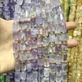 Dettaglio di perle cilindriche sfaccettate in ametista 8x12mm per gioielli fai da te - 26 Pezzi/Confezione (8x12mm) / Ametista Chiara