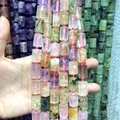 Dettaglio perle a barilotto in cristallo naturale 12x16mm per gioielli fai da te - Set di 21 Perline / Arcobaleno
