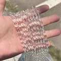 Natuurlijke Braziliaanse witte kristallen olijfvormige kralen voor DIY-sieraden - Bijna Perfecte Helderheid Stijl / 6x10 (Ca. 37 Stuks) / Transparant