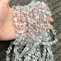 Hoogwaardige gefacetteerde ruitvormige kralen van natuurlijk bergkristal voor DIY-sieraden - 10mm Streng (40cm Lengte) / Transparant