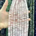 Natural pink rose quartz 6x10mm faceted abacus cylinder beads for jewelry DIY - Rose Quartz / 1 Piece/Pack